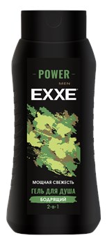 EXXE MEN Мужской гель для душа 2в1 "Бодрящий" POWER, 400 мл  (12) NEW С0007853