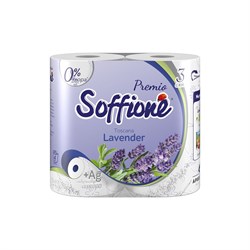 Soffione Premio Туалетная бумага, 3 слоя 4 рулона - LAVENDER ББ02233