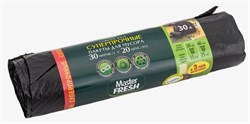 Master FRESH пакеты д/мусора суперпрочные 30л, 20 штук (ЧЕРНЫЕ) 20мкм усиленное дно С0007139
