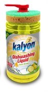 KALYON СРЕДСТВО ДЛЯ МЫТЬЯ ПОСУДЫ С ГУБКОЙ - ЛИМОН 1000 МЛ x 10 ББ00378