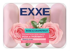 EXXE Косметическое мыло "Роза и грейпфрут" 4*70г ЭКОПАК С0007680