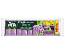 Master FRESH губки для посуды STRONG 10шт С0007290