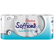 Soffione Decoro Туалетная бумага, 2 слоя 8 рулонов - PURE WHITE ББ02220