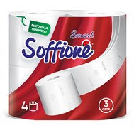 Soffione Smart Туалетная бумага, 3 слоя 4 рулона - БЕЛАЯ ББ02223