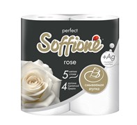Soffione Туалетная бумага, 5 слоев 4 рулона - Perfect ROSE ББ02227