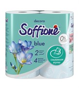 Soffione Decoro Туалетная бумага, 2 слоя 4 рулона -  BLUE ББ02232