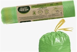 Master FRESH БИОпакеты для мусора с завязками 60л 10шт биоразлагаемые 14мкм С0007137