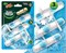 Master FRESH GOLD подвесной блок для унитаза DUO EFFECT 5в1 МОРСКОЙ, 3шт С0007434