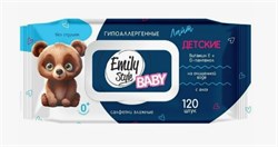 Emily Style ВЫГОДНО ДЕТСКИЕ влажные салфетки гипоаллергенные с крышкой 0+* 120шт (М) С0007999