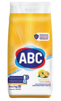 Порошок для стирки белья АВС Лимон 9000 GR x 1 ББ01076